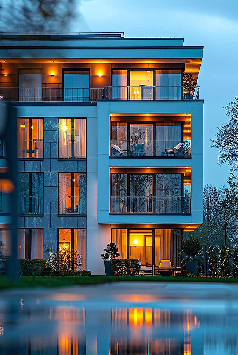 Wohnhaus in Wiesbaden, dessen Stromversorgung ein Batteriespeicher mit Notstrom absichert